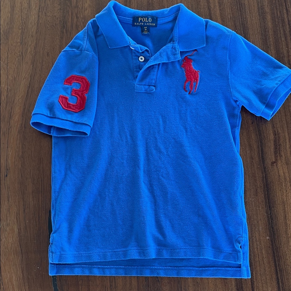 Polo by Ralph Lauren Kids Royal Blue Polo with Red Accents